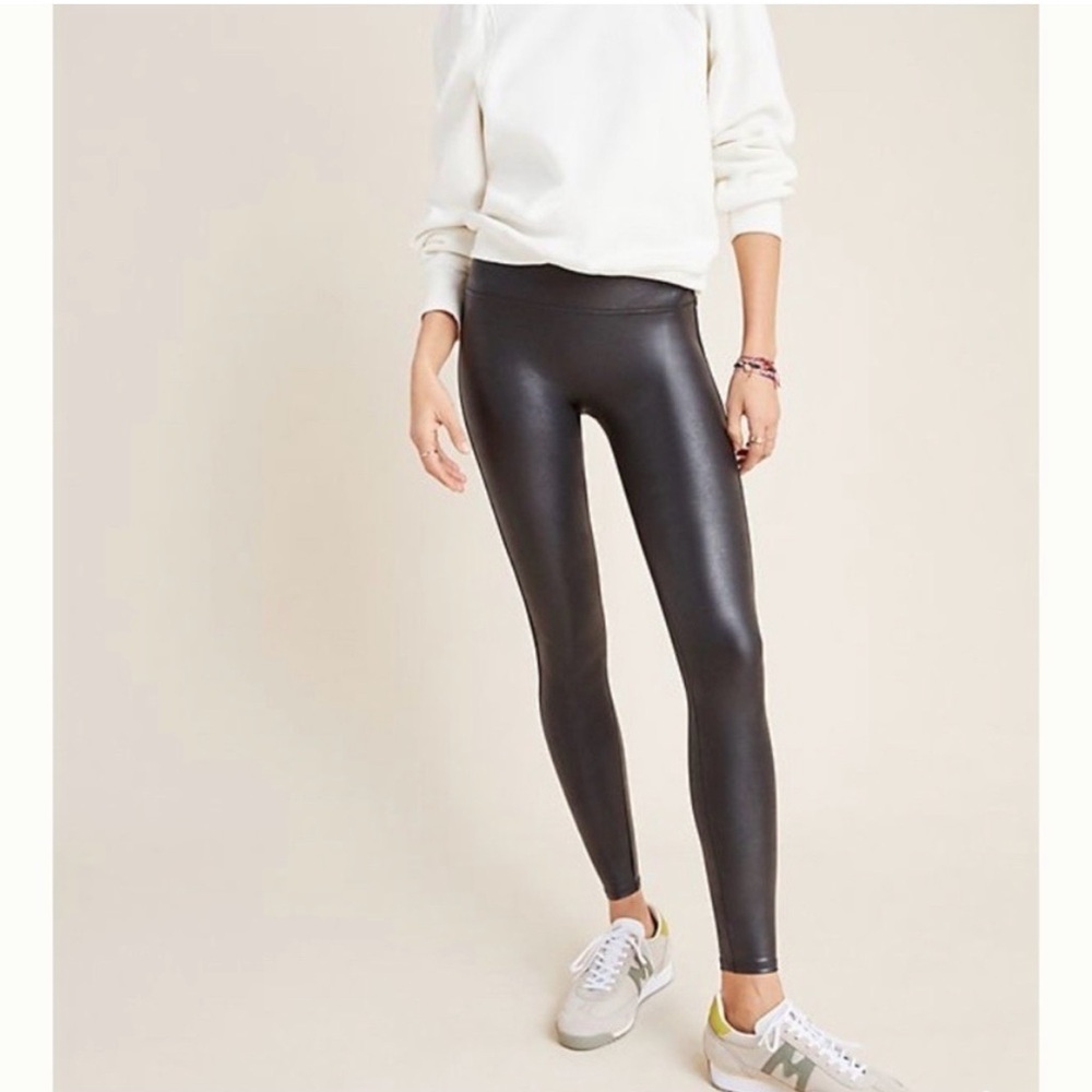 SPANX faux leather black leggings